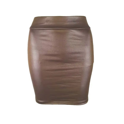 Matte Slim Hot Mini Skirt