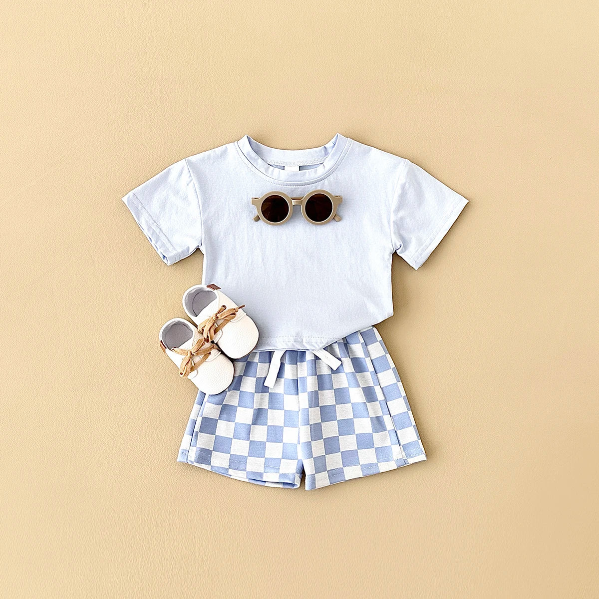 Baby Plaid Shorts Set