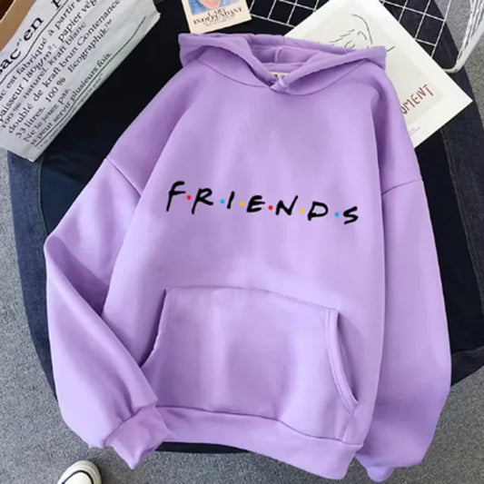 Friends Print Hoodie Pullover