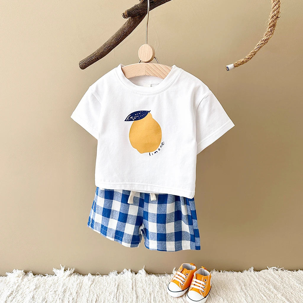 Baby Lemon Print Beach Set