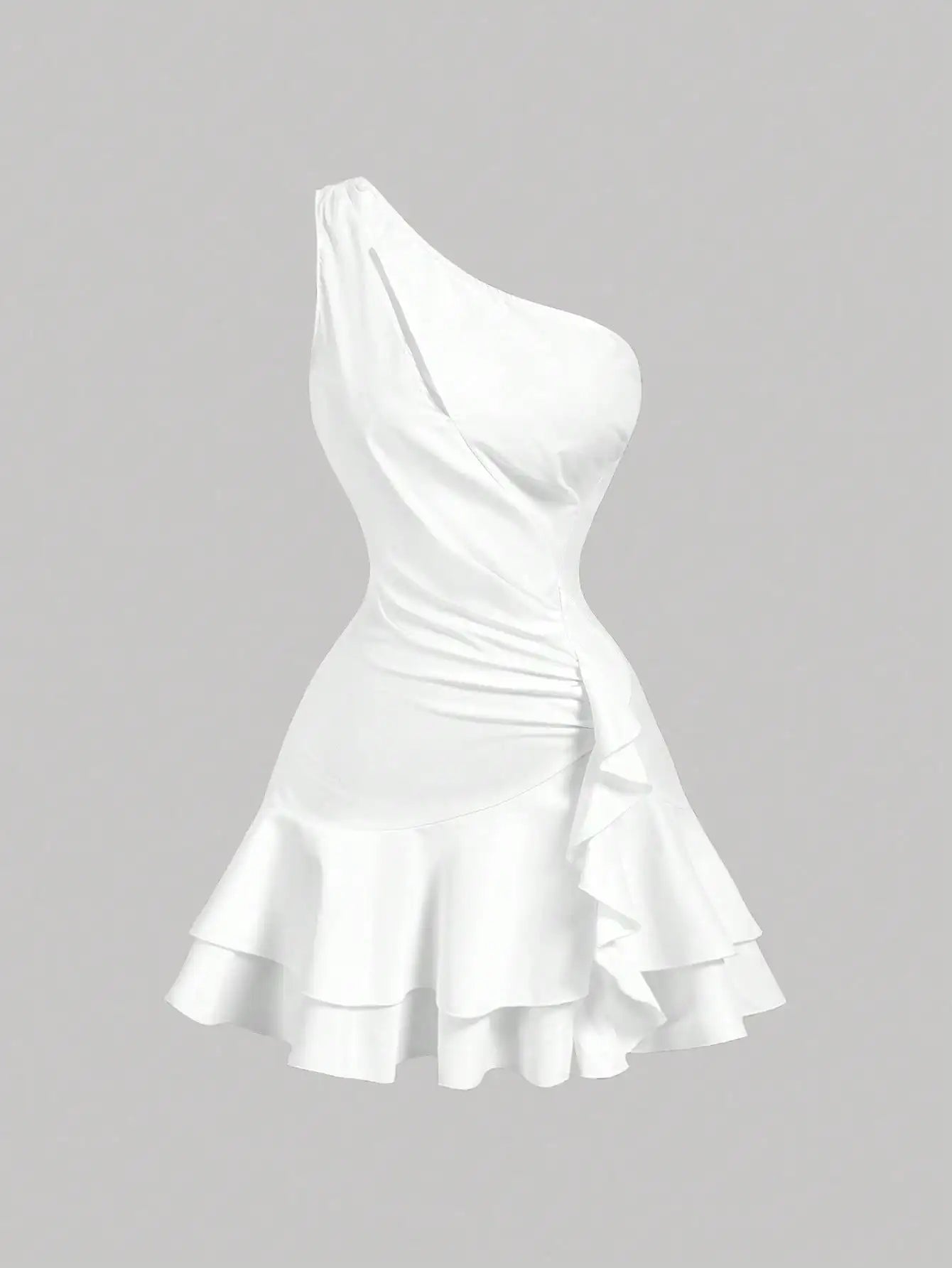 One Shoulder Pleated Tank Top