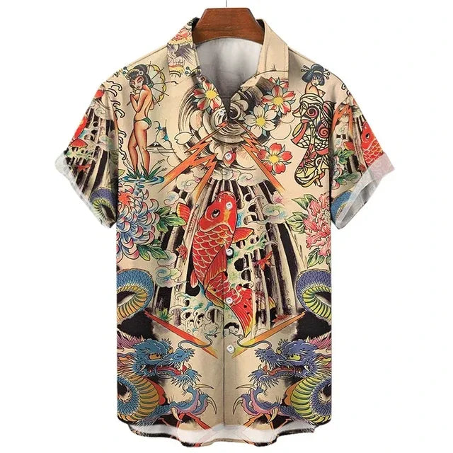 Totem Print Hawaiian