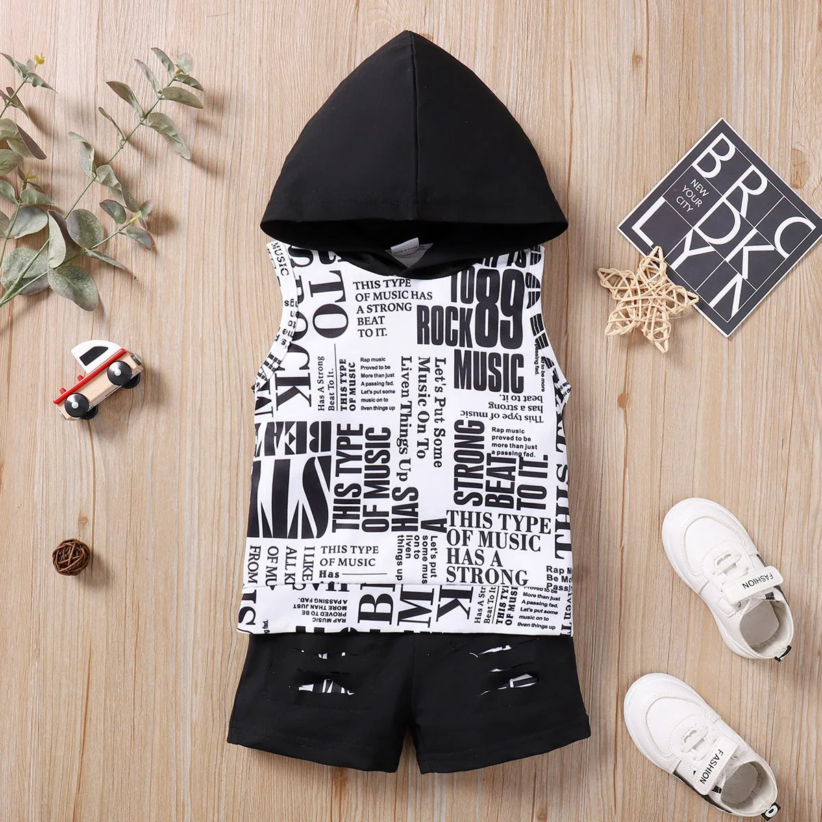 Baby Boy Hoodie and Shorts Set