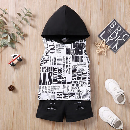 Baby Boy Hoodie and Shorts Set