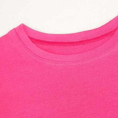 Girls Flower Print Cotton T-Shirt