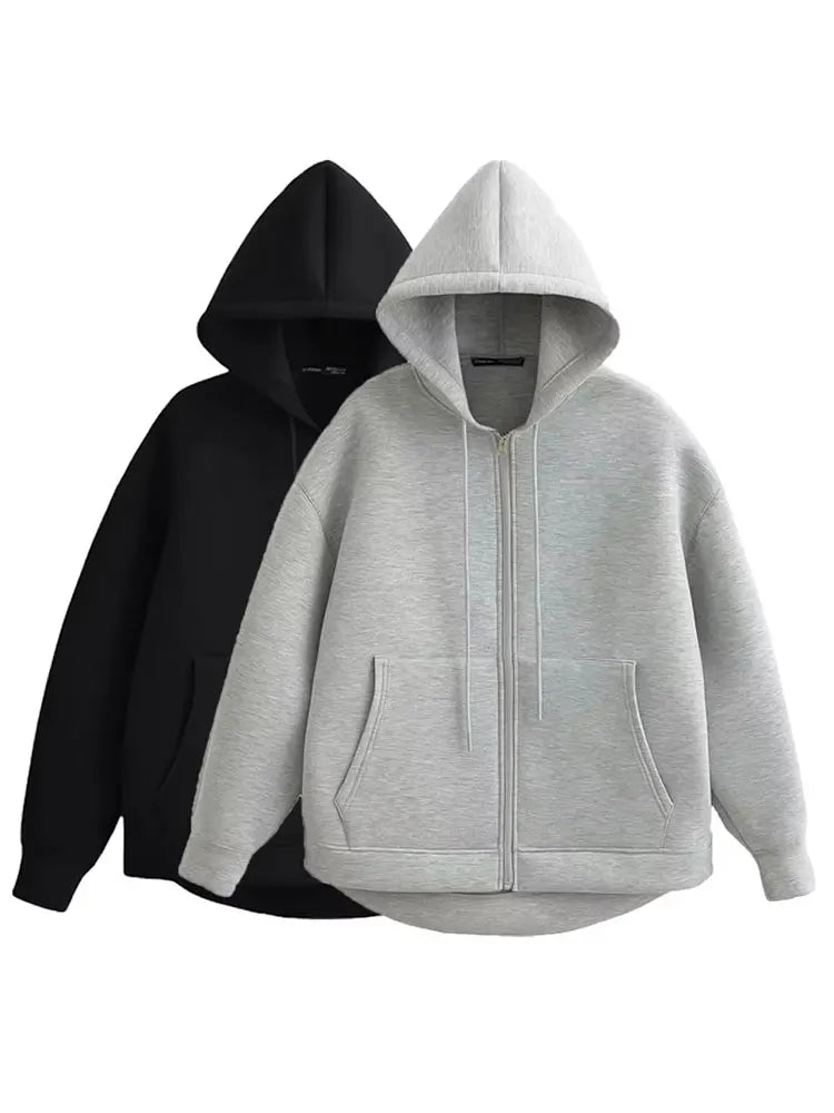 Casual Hooded Zipper Hoodie