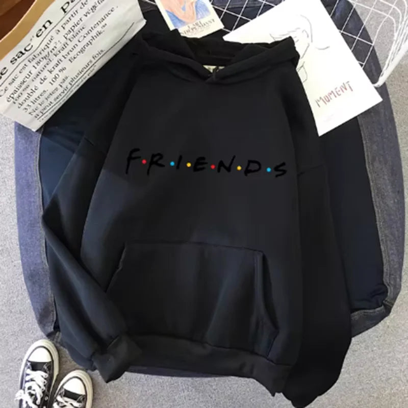 Friends Print Hoodie Pullover