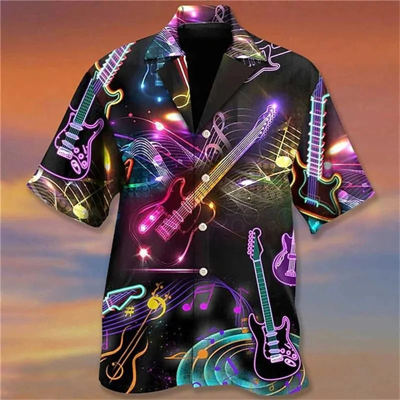 Guitar Beer Pattern Hawaiian
