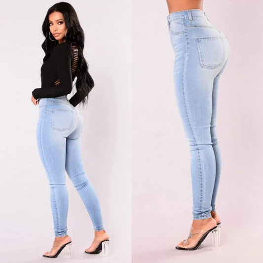 High Waist Stretch Skinny Jeans