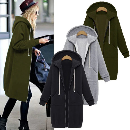 Autumn Winter Thick Hoodie Parka