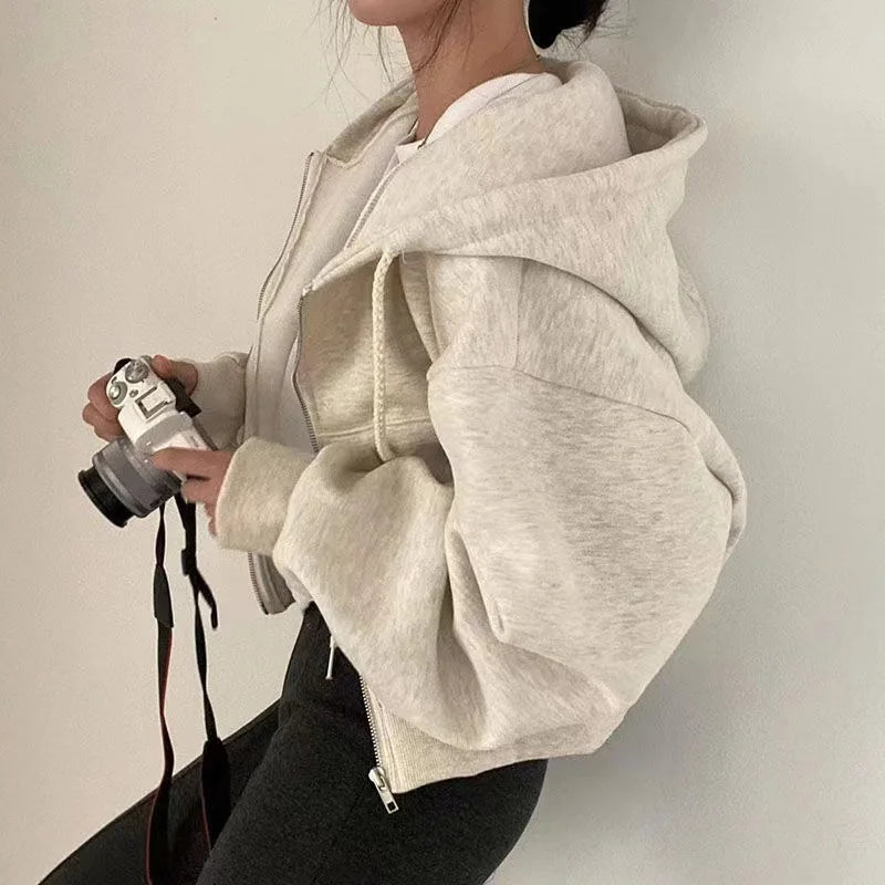 Casual Streetwear Zip Hoodie