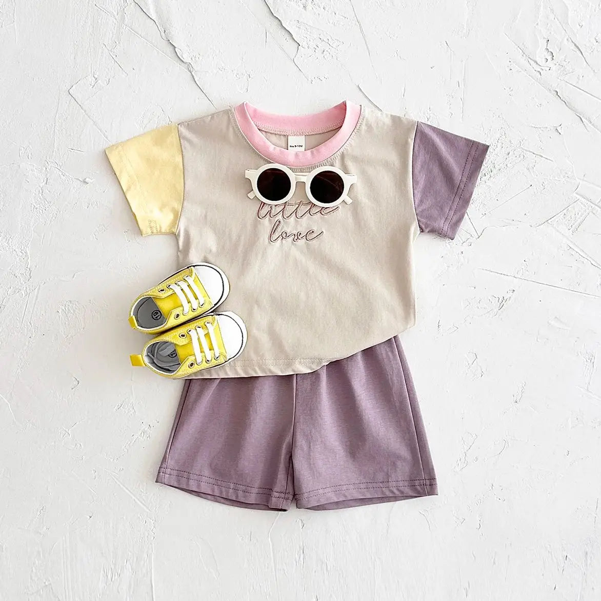 Baby Embroidery Letter Shorts Set