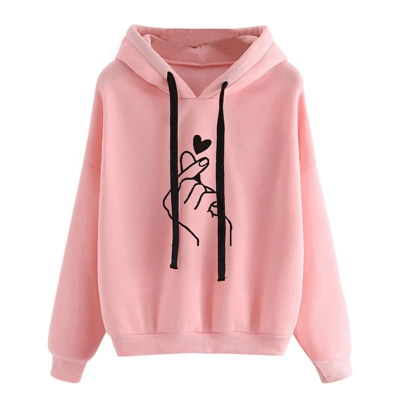 Fleece Hoodie Korean Fashion Drawstring
