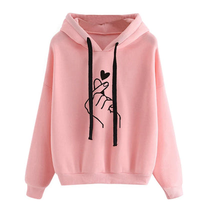 Fleece Hoodie Korean Fashion Drawstring