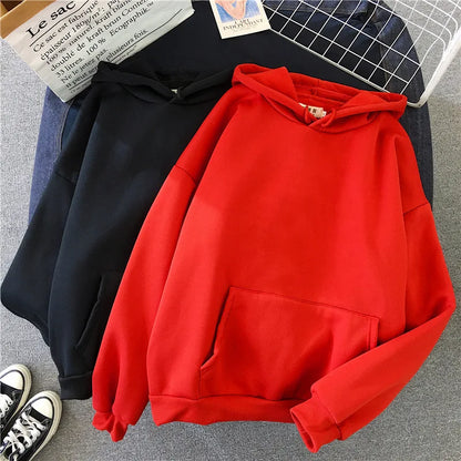 Casual Solid Warm Hoodie