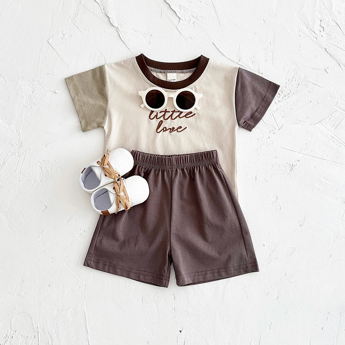 Baby Embroidery Letter Shorts Set