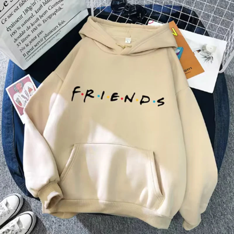 Friends Print Hoodie Pullover