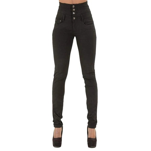 Black High Waist Skinny Mom Jeans