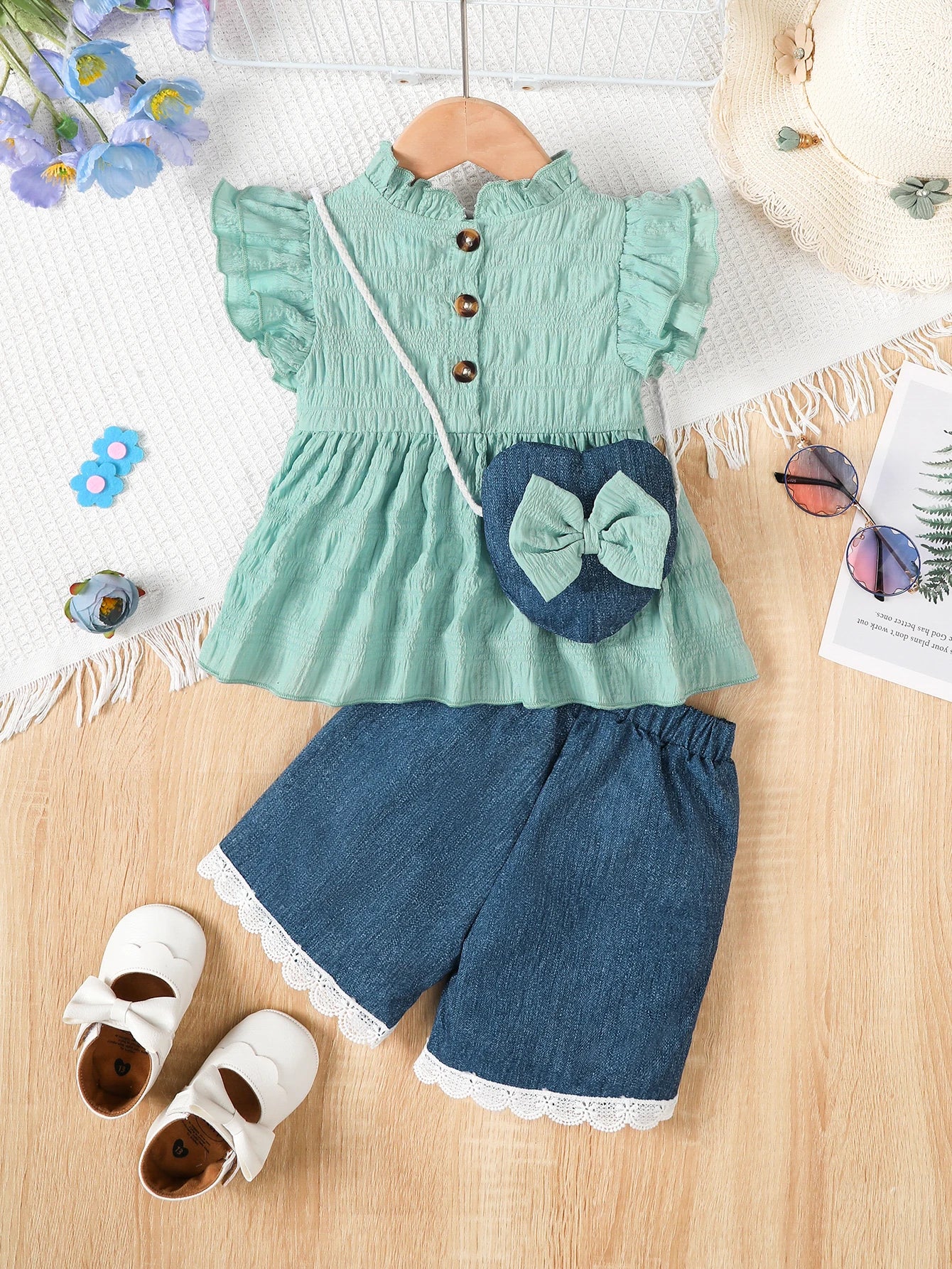 Baby Girl Ruffle Top 3-Piece Set