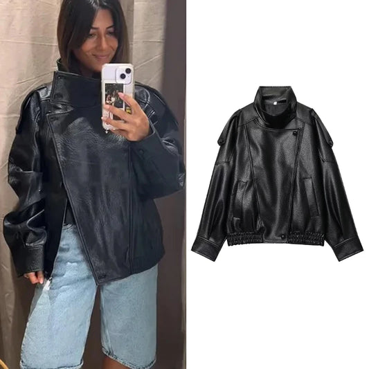 Chic Black Leather Jacket