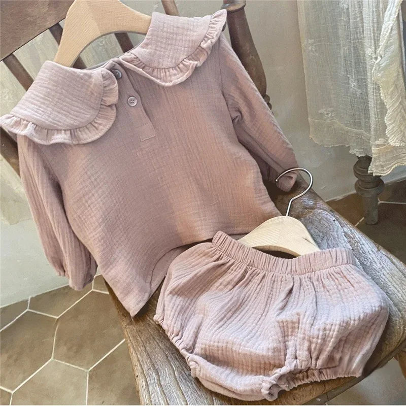 Baby Navy Shirt and Bloomers Set