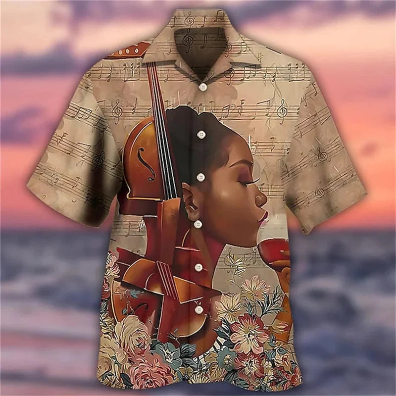 Guitar Beer Pattern Hawaiian
