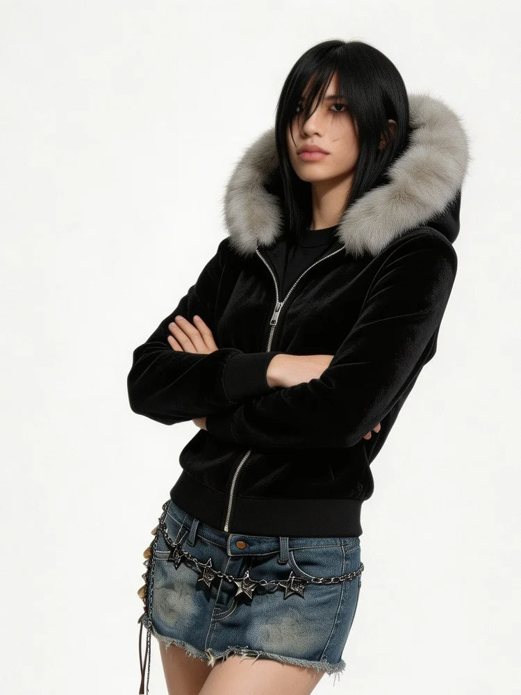 Y2K GOTH Zipper Hoodie