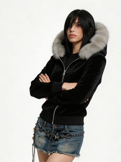 Y2K GOTH Zipper Hoodie