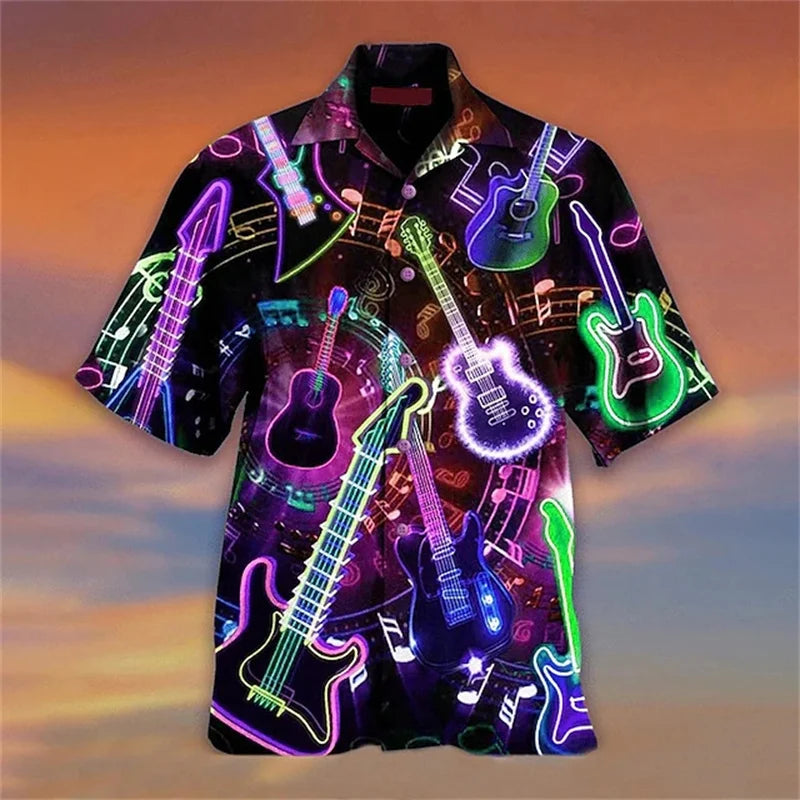 Guitar Beer Pattern Hawaiian