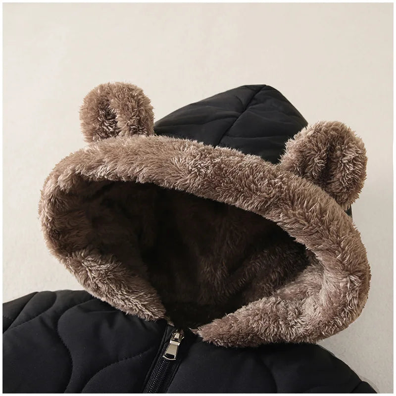 Baby Hooded Fleece Crawling Suit