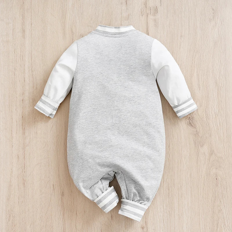 Baby Baseball Long Sleeve Footie