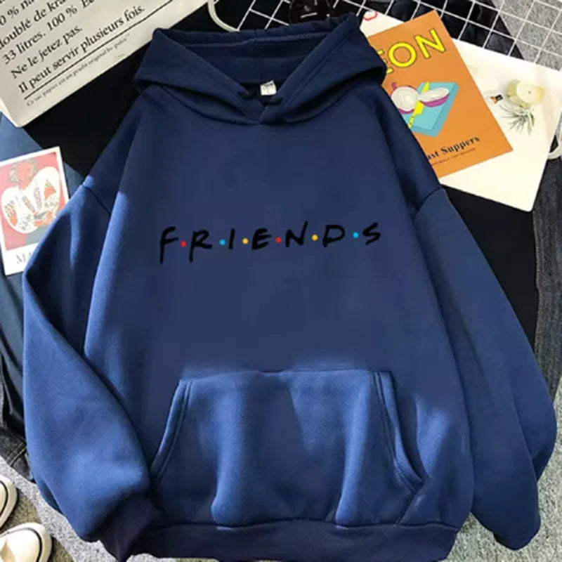 Friends Print Hoodie Pullover