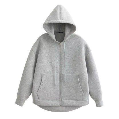 Casual Hooded Zipper Hoodie