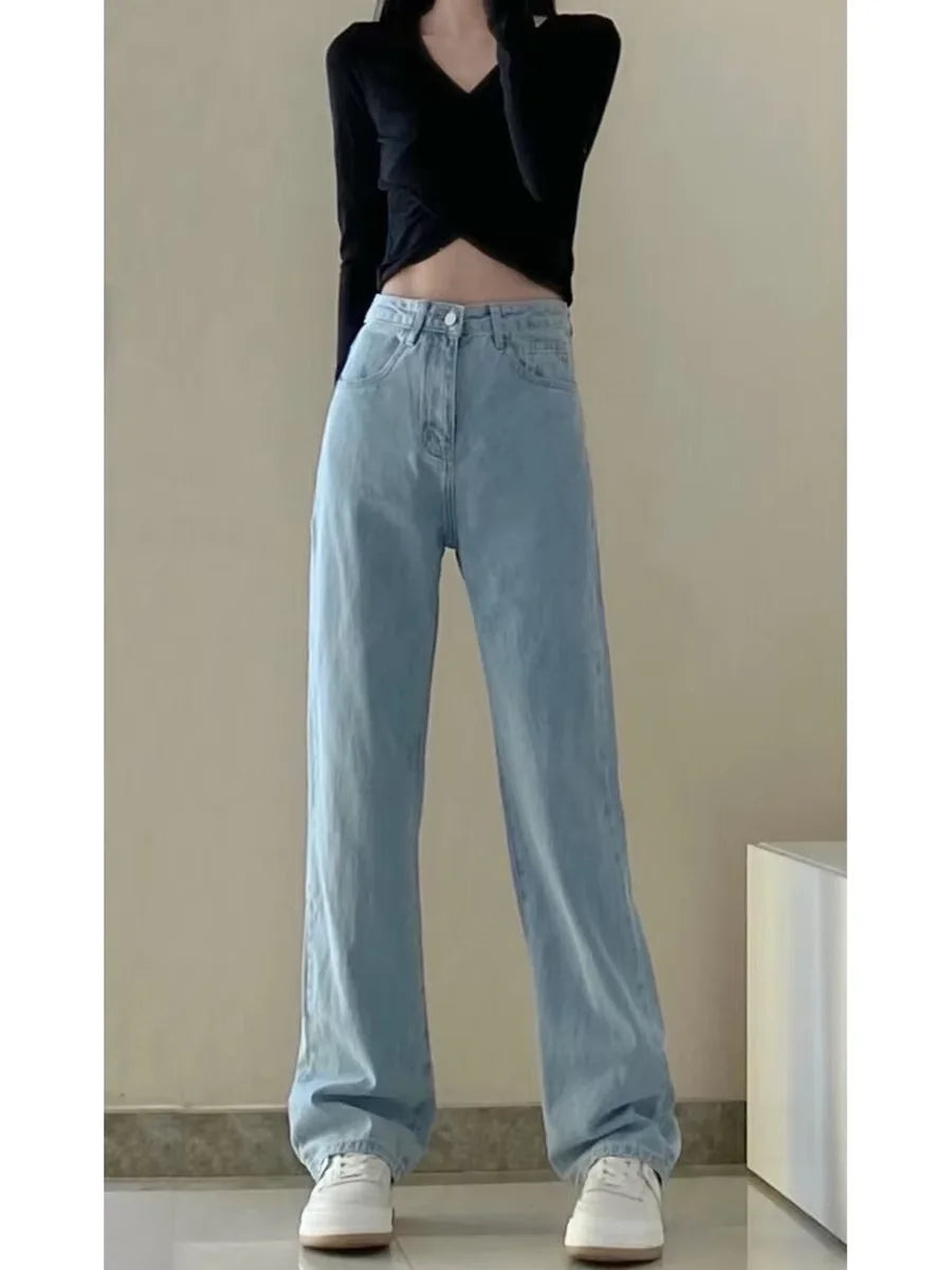 Vintage Straight Leg Denim Trousers