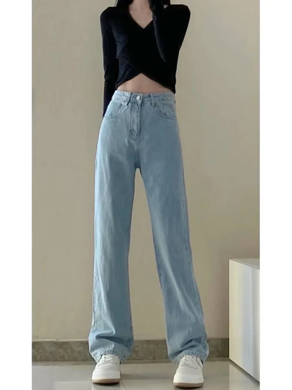 Vintage Straight Leg Denim Trousers