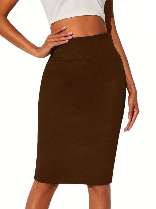 Solid Color High-Waisted Tight