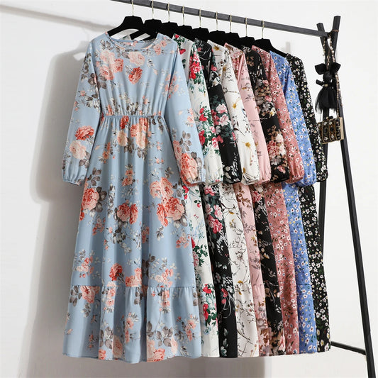 Floral Printed Casual Maxi Dress