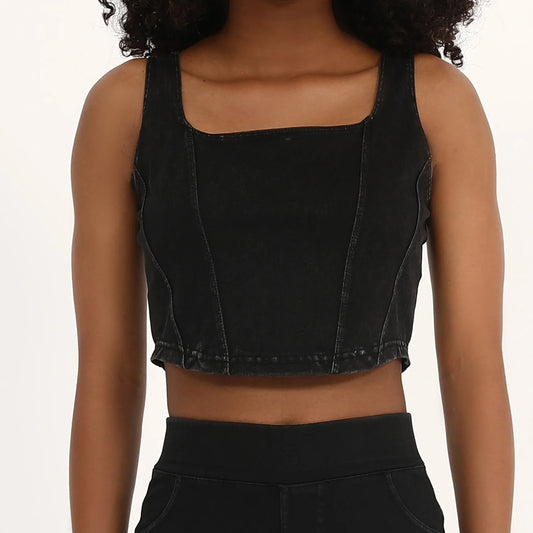 Faux Denim Yoga Jeans