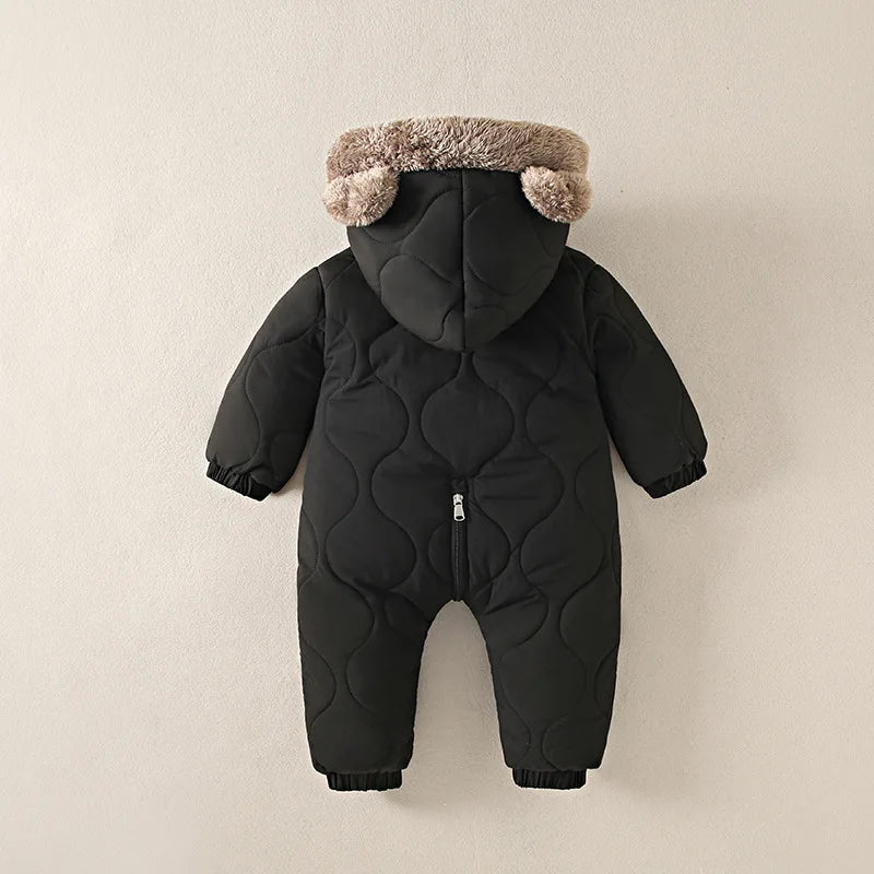 Baby Hooded Fleece Crawling Suit