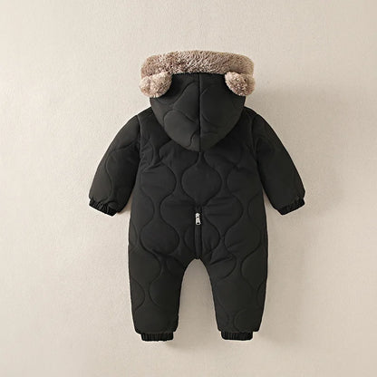 Baby Hooded Fleece Crawling Suit