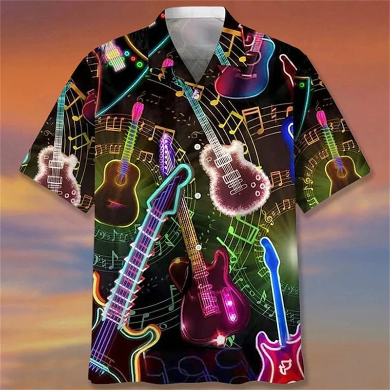 Guitar Beer Pattern Hawaiian