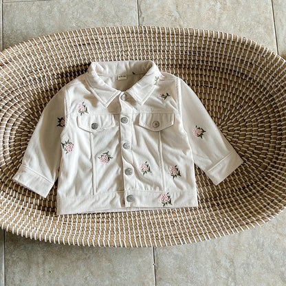 Baby Girl Flower Embroidery Jacket