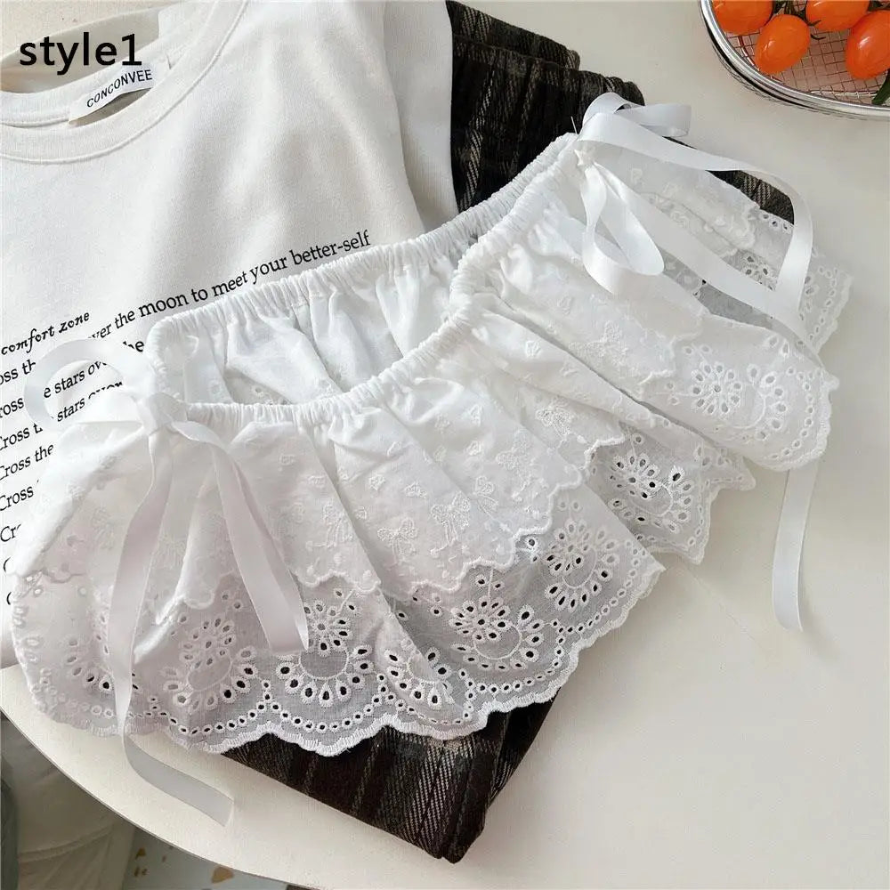 Chic Lace-Up Layered Lace
