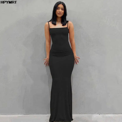 Satin Slip Backless Maxi Dress