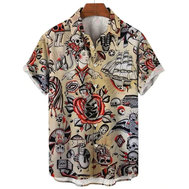 Totem Print Hawaiian