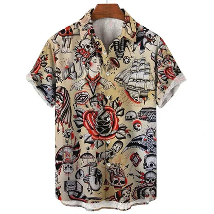 Totem Print Hawaiian