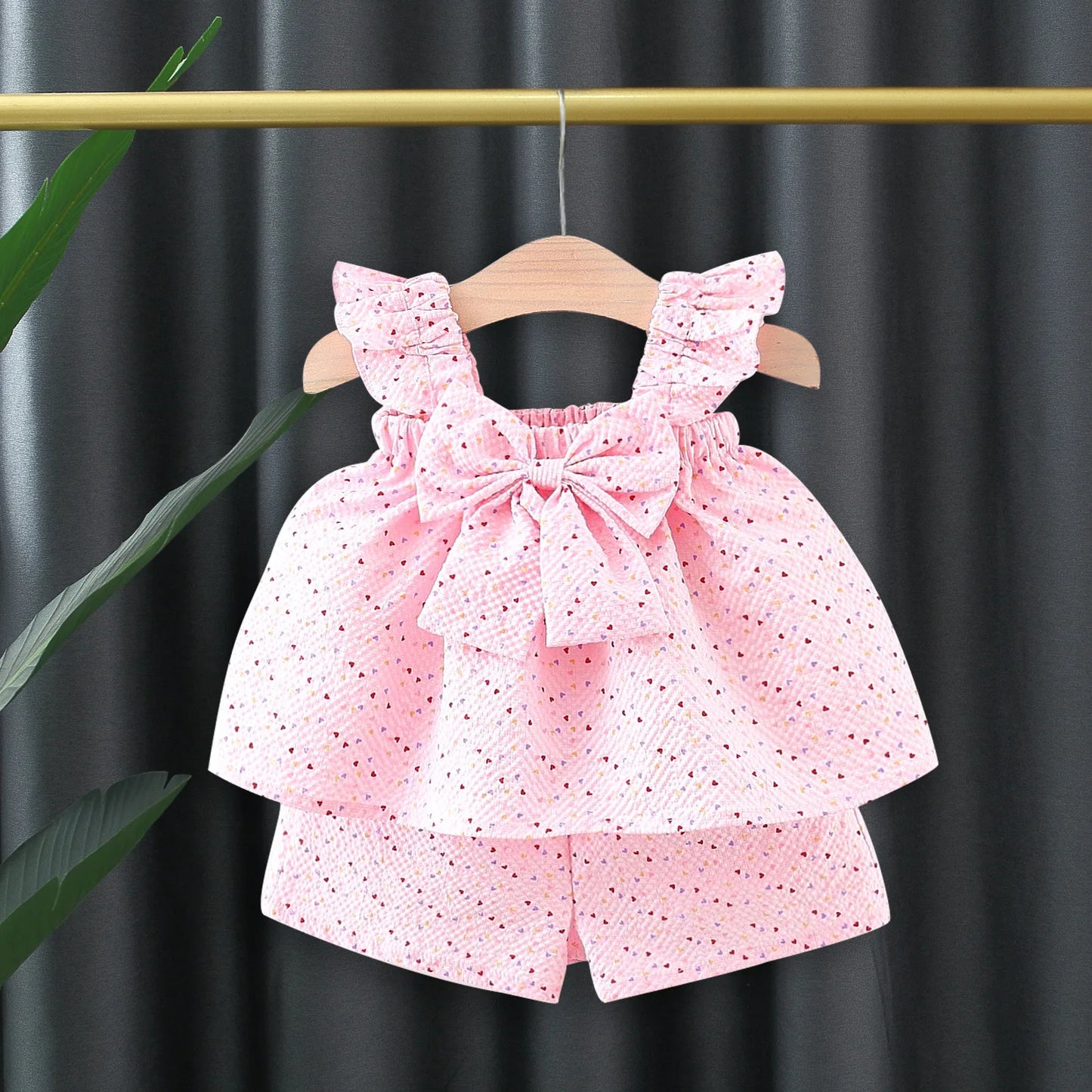 Baby Girl Dotted Beach Set