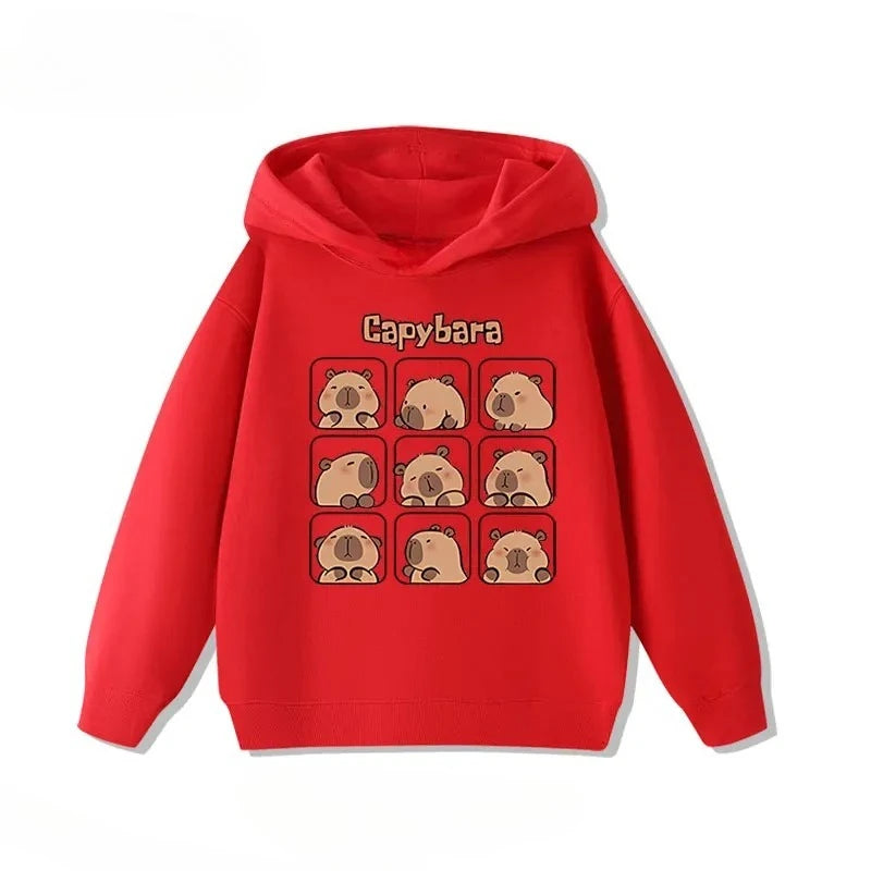 Kids Capybara Print Hoodie