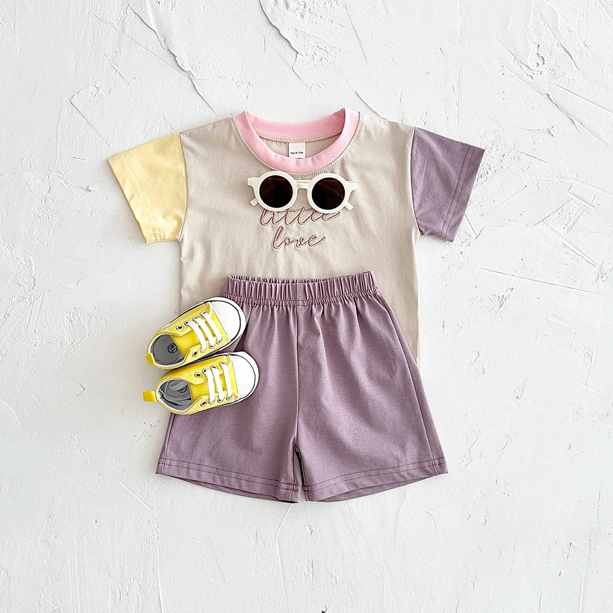 Baby Embroidery Letter Shorts Set