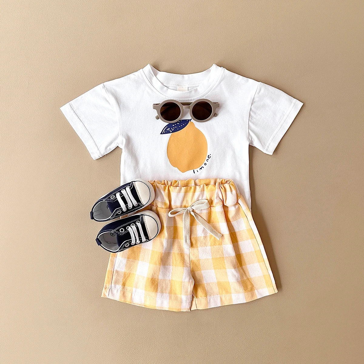 Baby Lemon Print Beach Set